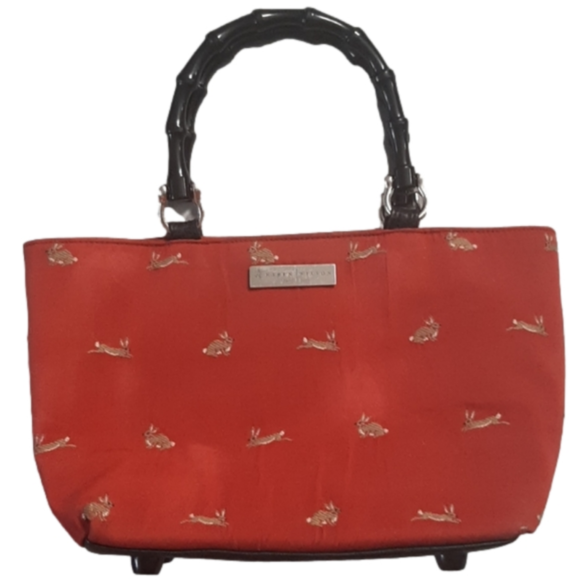 karen wilson Handbags - Karen Wilson Rustic Red Bunnies Handbag